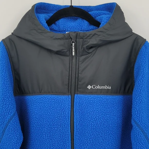Columbia Rugged Ridge Sherpa Hybrid Full Zip Jacket Hooded Water Resistant